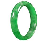 Green Jade Bangle for Women, Natural A-Grade Full Feng Shui Jadeite