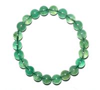 Green Jade Bracelet 8MM | Light Green Heart Chakra Crystal Anxiety Stress Shield | Help Increase Motivation | Amplify Intentions of Love Appreciation Generosity | Fits for 6.5-7" Wrist Size