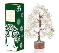 Green Jade Crystal Tree of Life - Handmade Gemstone Chakra Tree, Feng Shui Bonsai, Spiritual Gifts, Healing Decorations, Stone Home Decor