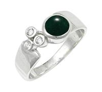 Green Jade Stone Silver Plated Ring Men & Women Jewelry C1152CD_O