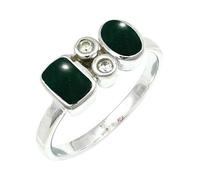 Green Jade Stone Silver Plated Ring Men & Women Jewelry C1152CD_O