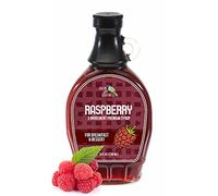 Green Jay Gourmet Raspberry Syrup 3 Ingredient Premium Breakfast Syrup with Fresh Raspberries, Cane Sugar & Lemon Juice All Natural 8 Ounces 1 Bottle