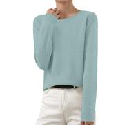 Green Jumpers for Women UK, Ladies Lightweight Soft Pullover Sweater, Classic Casual Top, Office & Everyday Wear, Pullovers for Women
