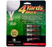 4 Yards More Golf Tees - 1 3/4" Short Tee (4 Red Tees)