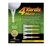 4 Yards More Yellow Pack of 4 Standard Golf Tees, Size: 2 3/4", 2 3/4 Inches | American Golf