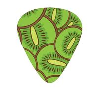 Green Kiwi Pattern,12 Pcs Guitar Pick,3 Different Thickness Plectrums for Acoustic Guitar Bass Ukulele (0.46mm 0.96mm 0.71mm)