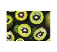 Green kiwi Pattern Wooden Jigsaw Puzzle Horizontal 300 Pieces for Family Leisure and Creativity Enhancement