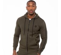 (Green, L) Enzo Mens Zip Up Hoodie Hoody Top