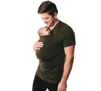 (Green, L) Men's Kangaroo Dad T-shirts Baby Carrier T-shirt