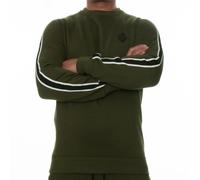 (Green, L) Mens Sweatshirt Enzo Jumper Winter Warm Fleece Sweater