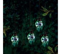 Green Ladybird Solar Garden Light Ornament Decoration 6 White LED - 16cm by Bright Garden