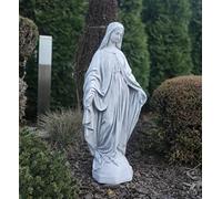 Green Lane Garden Figure of Virgin Mary, outdoor or indoor sculpture made of reconstituted stone, religious statue, White, Grey,One Size,680