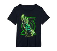 Green Lantern Fully Charged Lantern T-Shirt, Women's Plus, Black, 2X