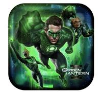 Green Lantern Shaped Dinner Plates (8 count) Child