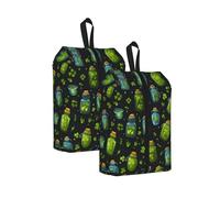 Green Lanterns Printed Travel Shoe Storage Bag Waterproof Jacquard Fabric is Lightweight, with Strong Handle and Central Zipper.