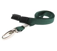 PCL Media ltd Green Lanyard for use with Rigid ID Card Holders, ID Badge Holders and ID Plastic Pockets Neck Strap Lanayrd comes with Metal Lobster Clip and Safety Breakaway