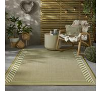 (Green, Large 160x230 cm (5'3"x7'7") Terrazzo TRZ02 Outdoor Rug for Garden, Patio, Picnic, Balcony, Deck Bordered Rug