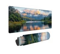 Green Large Mouse Mat 1000 x 500 x 3MM Gaming Mouse Pad, Landscape Painting Mousepad Extended, Office Accessories with Anti-Slip Rubber Base and Double Stitched Edge, Mousemat for Laptop -TL581Y