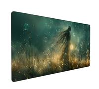 Green Large Mouse Mat 1000x500x3mm, Elves Extended Mouse Pad with Stitched Edges, Gaming Mousepad with Soft Smooth Surface, Desk Mat for Desk Accessories and Office Accessories, Gifts for Men H-9259