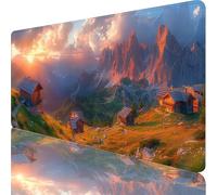 Green Large Mouse Mat 1200x600x3mm, Landscape Gaming Mouse Pad, Extended Desk Mat with Stitched Edges, Waterproof Mousepad Improved Precision and Speed for Gaming Accessories and Gifts for Men C-9575