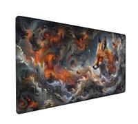 Green Large Mouse Mat 1600x800x3mm, Fox Extended Mouse Pad with Stitched Edges, Gaming Mousepad with Soft Smooth Surface, Desk Mat for Desk Accessories and Office Accessories, Gifts for Men 1-8098