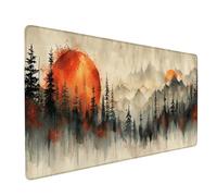 Green Large Mouse Mat 600x300x3mm, Landscape Extended Mouse Pad with Stitched Edges, Gaming Mousepad with Soft Smooth Surface, Desk Mat for Desk Accessories and Office Accessories Gifts, 8-8184