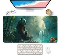 Green Large Mouse Mat 600x300x3mm, Panda Gaming Mouse Pad XXL 9-8086