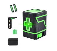Green Laser Level Self-Leveling, Bright Green Beam, Horizontal and Vertical Cross Line, USB Rechargeable Li-ion Battery, Double Laser Module, Shockproof