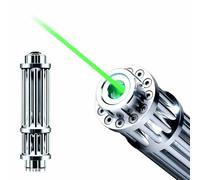 Green Laser Pointer Strong - 2 km Range, Robust Metal Housing, Compact and Energy Efficient, Perfect for Presentations and Outdoor Activities