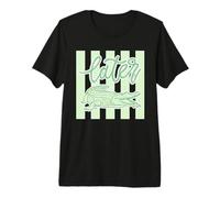 Green Later Gator Striped Premium T-Shirt