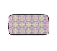 Green Lattice Pencil Case for School with Zip Up Pencil Cases Girls Pen Pouch Cute Things Secondary High School College Sixth Form Stationery Gifts for Women Men