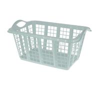 (Green) Laundry Basket Hipster Plastic Washing Clothes Linen Storage Bin With Handle
