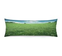 Green Lawn Body Pillow Cover Soft Skin-Friendly Pillowcase Ultra Soft and Breathable Pillow Case with Hidden Zipper Cooling Body Pillow Pillowcase Long Pillow Case