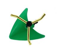 Green Leaf 3 Arm Rotating Garden Sprinkler With Brass Arms And Quick Connect 85 M² Coverage