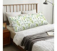 Green Leaf Artistic Olive Tree Print, Body Pillow Cover with Zipper,Long Body Pillowcase 20 x 60 in