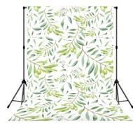 Green Leaf Artistic Olive Tree Print, Photography Backdrop Photo Props 5x7FT Photo Background for Party Home Decoration