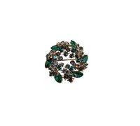 Green Leaf Brooch Diamond Leaf Flower Brooch Fashion Brooch Clothing Accessories