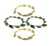 Green Leaf Crown Headband 4pcs Plastic Party Circlets