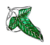Green Leaf Elven Pin Brooch Charm Pendant Chain Necklace Brooch Pins for Great s Useful and Professional