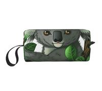 Green Leaf Koala Printed Makeup Bag Simple Travel Cosmetic Bags Waterproof Cosmetic Case Toiletry Bag Organizer for Women Mom Girls