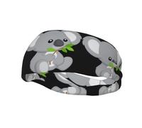 Green leaf koala Unisex Head band - Dry Head Tie - Sports Sweatband - Ideal for Running, Football, Tennis