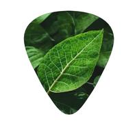 Green Leaf Nature Guitar Picks, Premium Celluloid Picks For Enhanced Playability And Tone.