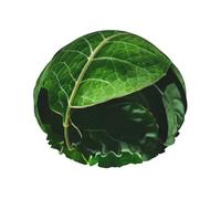 Green Leaf Nature Large Double-layer shower cap prevents hair from getting tangled during showering and skincare.