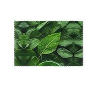 Green Leaf Nature Placemats for Dining Table Set of 6 - Waterproof - Wipe Clean - Heat Resistant - Anti Slip Dining Table Place Mats, Suitable for Indoor & Outdoor Use, 18â€™â€™Ã-12â€™â€™