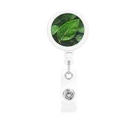 Green Leaf Nature Plastic Retractable Badge Holder for Easy Card Swiping, can Store and Display Business Cards