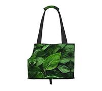 Green Leaf Nature Printed Portable Foldable pet Shoulder Bag, Suitable for Carrying Small Pets