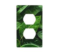Green Leaf Nature Unbreakable Polycarbonate Switch Plate-1 Gang Screwless Wall Plate for Home Office
