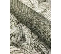 Non-woven wallpaper Rasch leaves pattern tropics green grey 720549 (3,73£/1qm)
