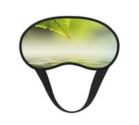 Green Leaf Reflecting in River Water, Full Eye Covers Light Blocking Eye Masks Blackout Sleep Eye Muffs
