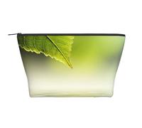 Green Leaf Reflecting in River Water, Toiletry Pouch Makeup Bag Cosmetic Bag Portable Travel Toiletry Bag